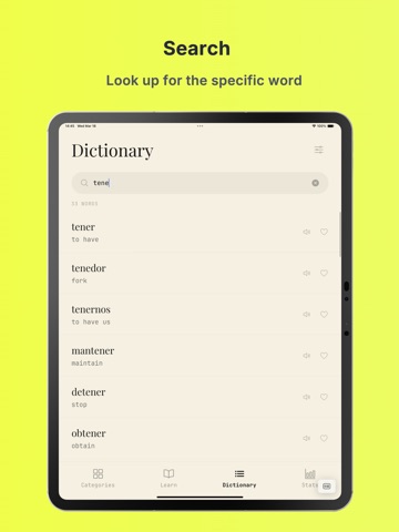 Spanish Words | Palabras iPad screenshot