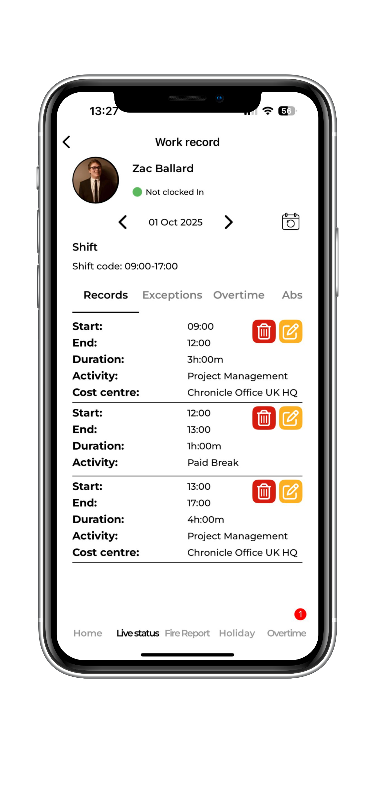 Chronicle Manager's App