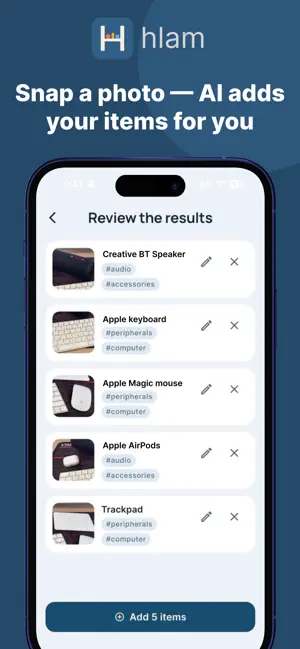 Hlam: Home Inventory & Boxes screenshot 1