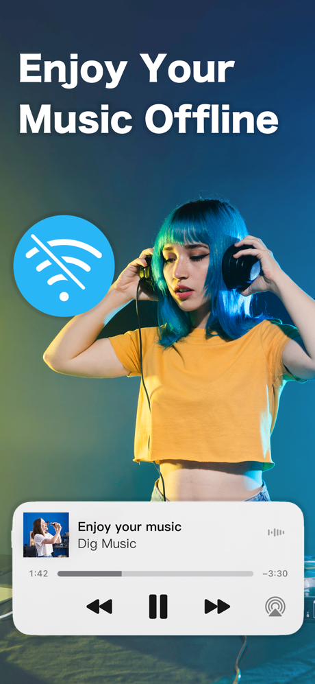 Dig Music-Offline Player & MP3 screenshot 1