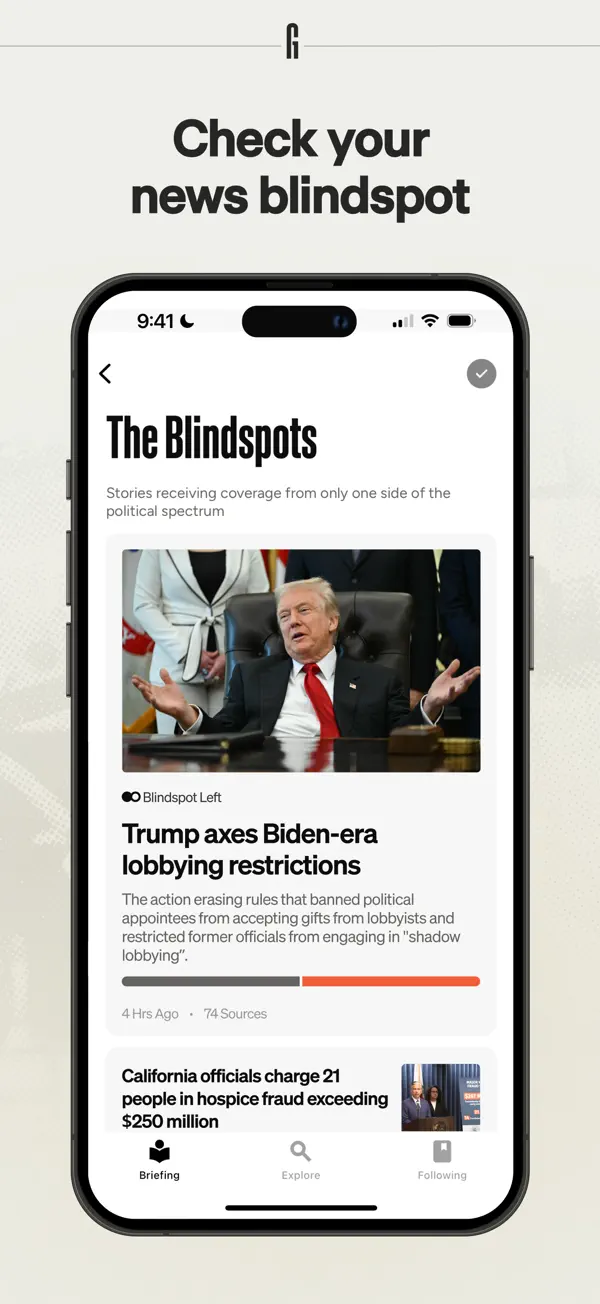 Ground News iPhone App Screenshot 3 – Nachrichten