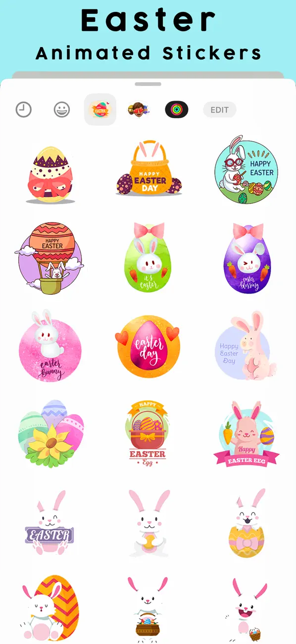 #3. Easter Animated Stickers Pack (iOS) By: Savita Yadav