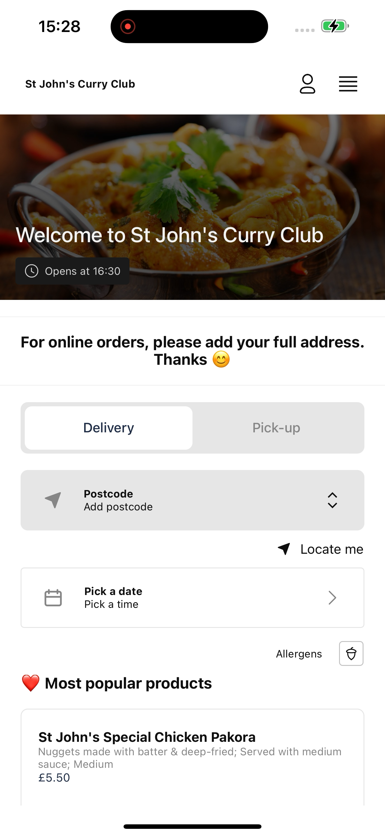 St Johns Curry Club UK screenshot 4