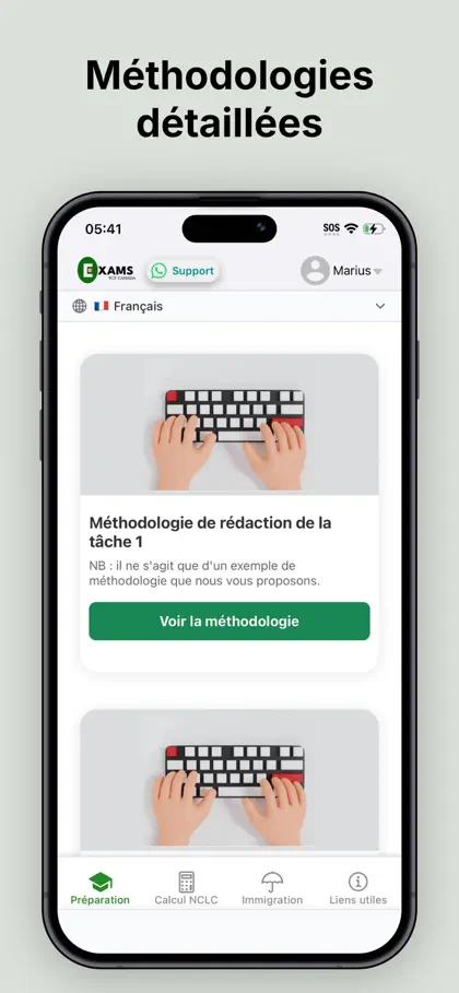 Screenshot 5 di 6 di EXAMS TCF CANADA - Préparation