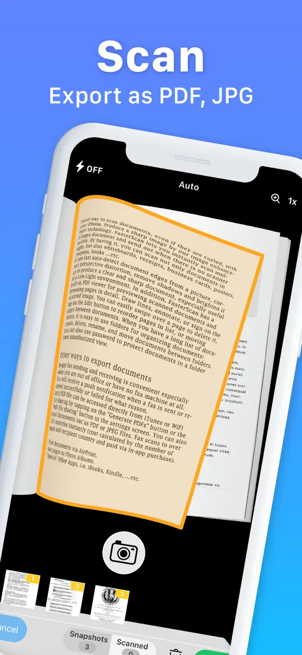 Screenshot #1 pour Faster Scan - Fast PDF Scanner