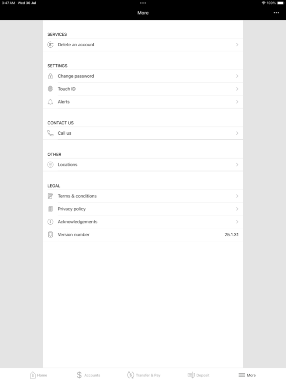 Dominion Bank iPad screenshot 4 - Finance app