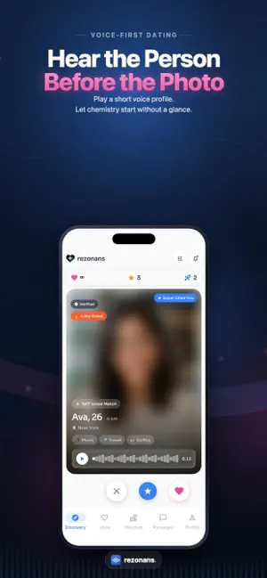 Rezonans: Voice Dating & Chat screenshot 1