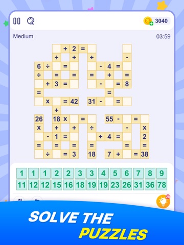 Number Puzzle - Cross Math iPad screenshot