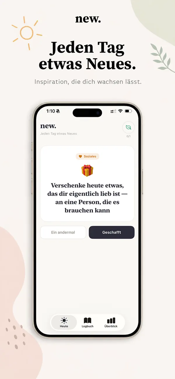 Screenshot #1 pour new. – Jeden Tag etwas Neues