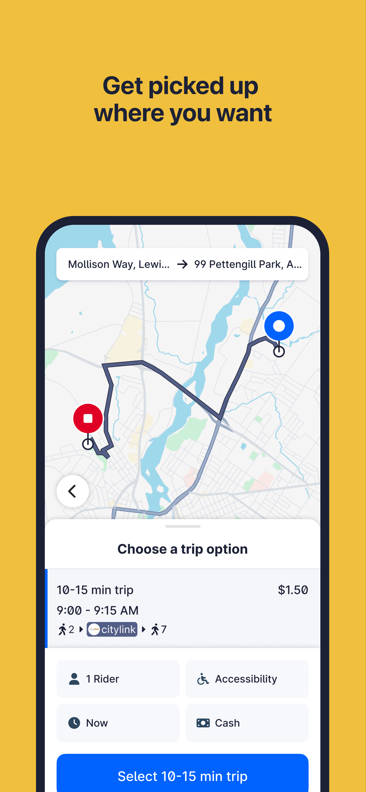 citylink demand response screenshot 2