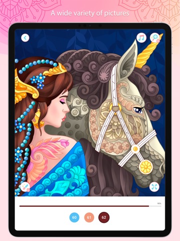Color by Number – Mandala Book iPad screenshot