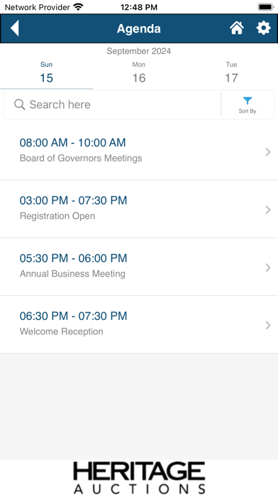 ASA Events Screenshot