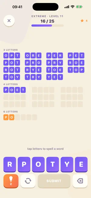 Rack Rush: Offline Words Game screenshot 2