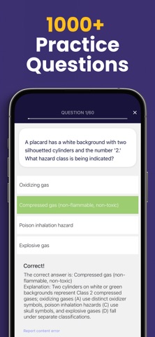 CDL HazMat Practice Test 2026 iPhone screenshot