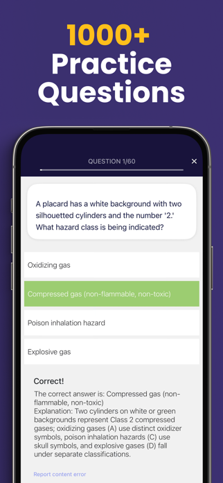 CDL HazMat Practice Test 2026 Screenshot 2 of 9