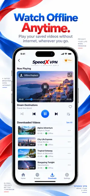SpeedX: VPN & Media Saver screenshot 3