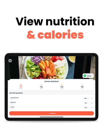 Orange - AI calorie tracker iPad screenshot