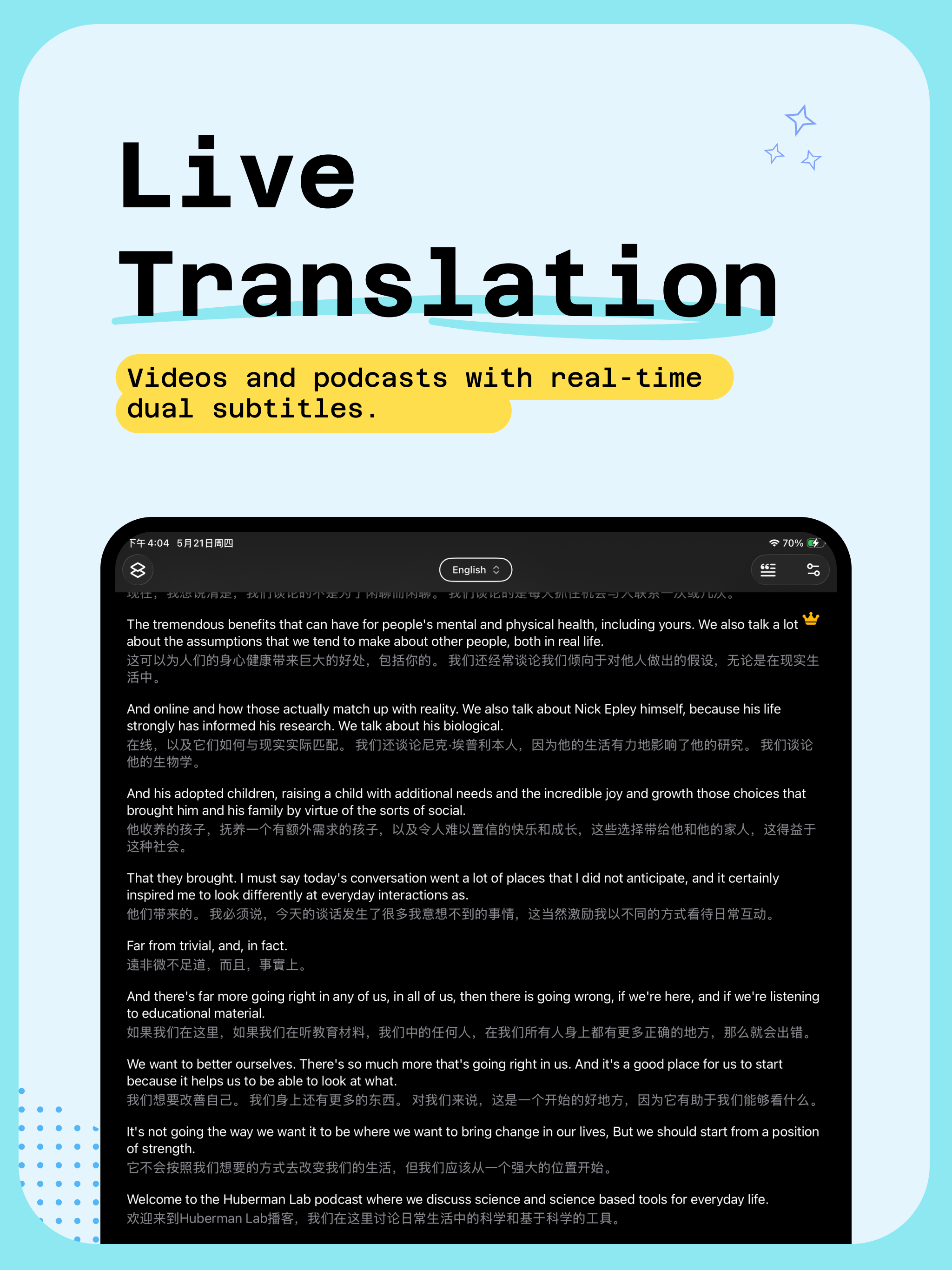 Captions & Subtitles - LiveSTT