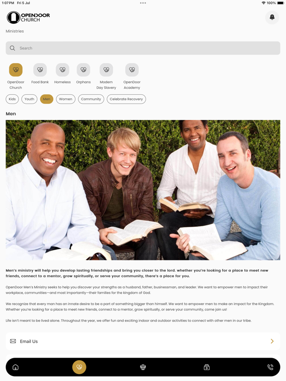 Open Door Church Experience iPad screenshot 2 - Lifestyle app