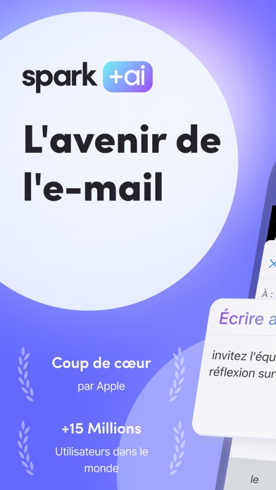 Screenshot #1 pour Spark Mail + IA: boîte E-mail