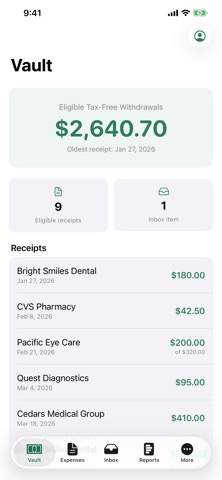HSA Tracker - Save on Taxes screenshot