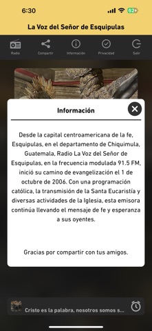 La Voz del Señor de Esquipulas iPhone screenshot