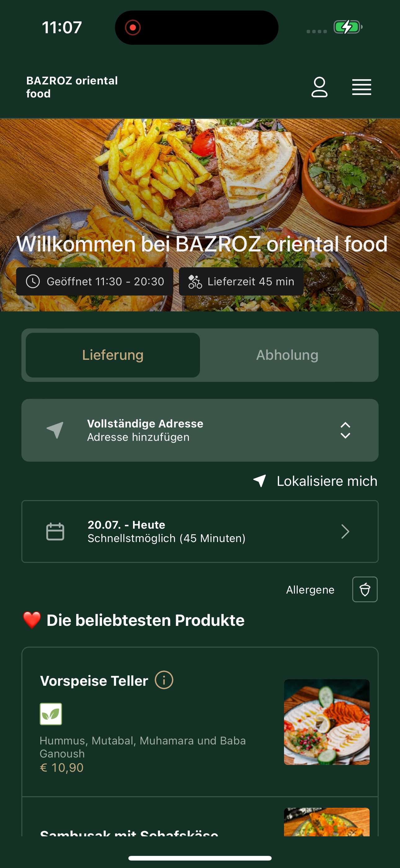 BAZROZ oriental food screenshot 3