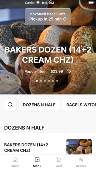 Kokobelli Bagel Cafe iPhone screenshot 1 - Food & Drink app