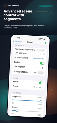 Luma Luxe Remote iPhone screenshot