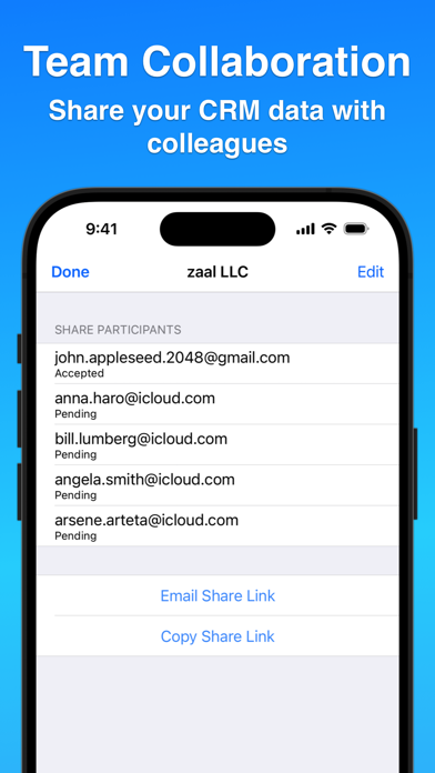 Contacts Journal CRM Screenshot