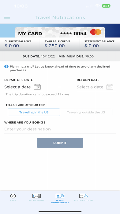 NFFCU Cards Screenshot