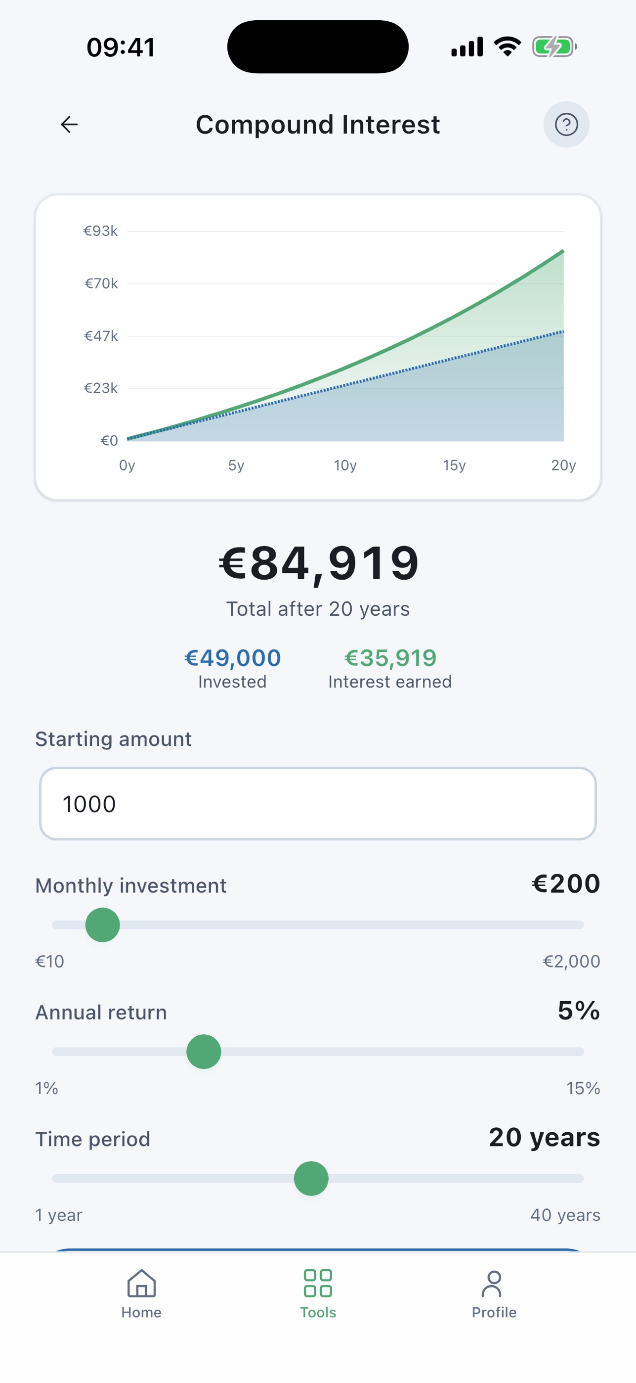 Screenshot 1 of InterestMe: Finance Companion