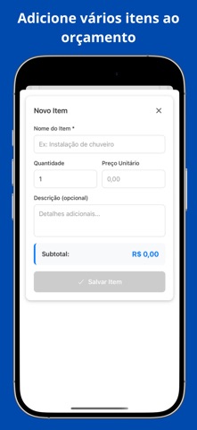 Orçamento Produtos e Serviços screenshot