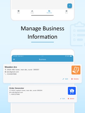 PO: Purchase Order Generator iPad screenshot