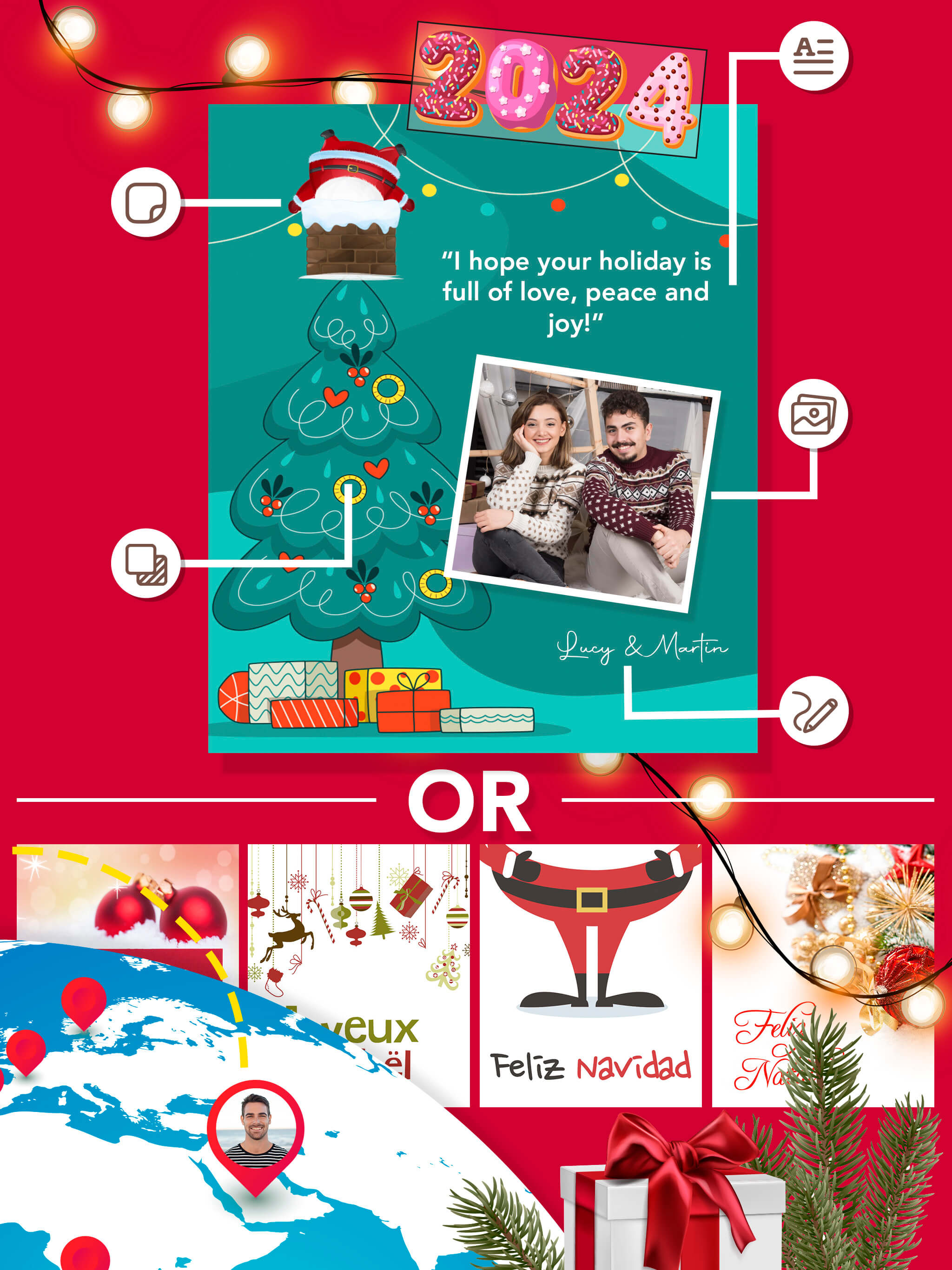 Merry christmas, greeting card screenshot 7