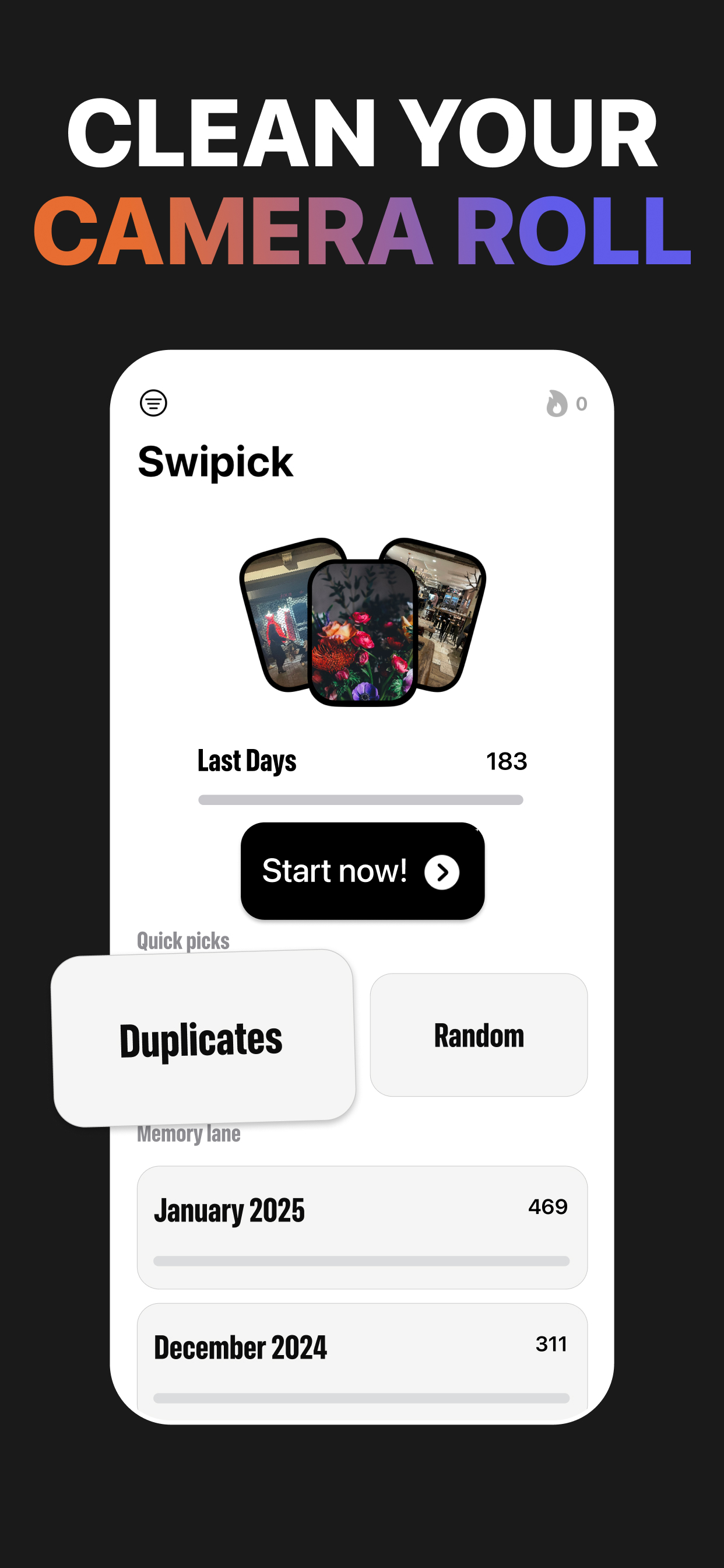 Photo cleaner - Swipick