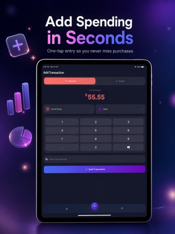 Expense Tracker and Manager iPad screenshot
