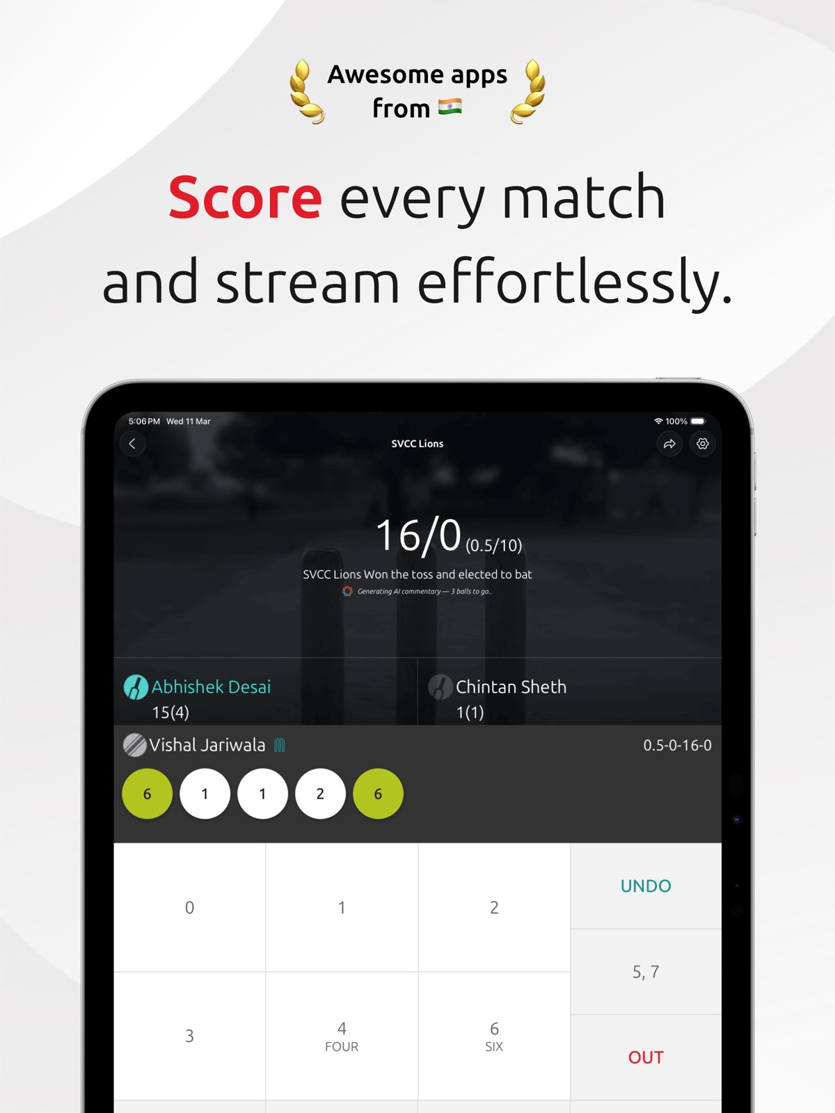 CricHeroes-Cricket Scoring App ipad screenshot 3