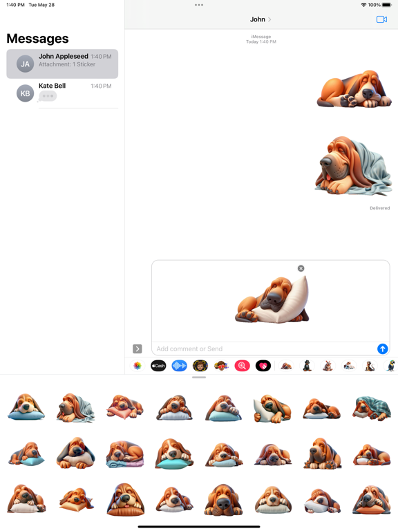 Screenshot #6 pour Sleeping Bloodhound Stickers