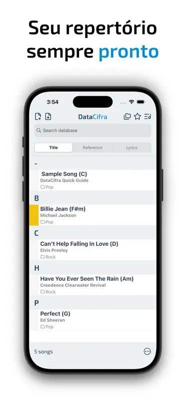 DataCifra: Cifras e Repertório screenshot 1 of 10