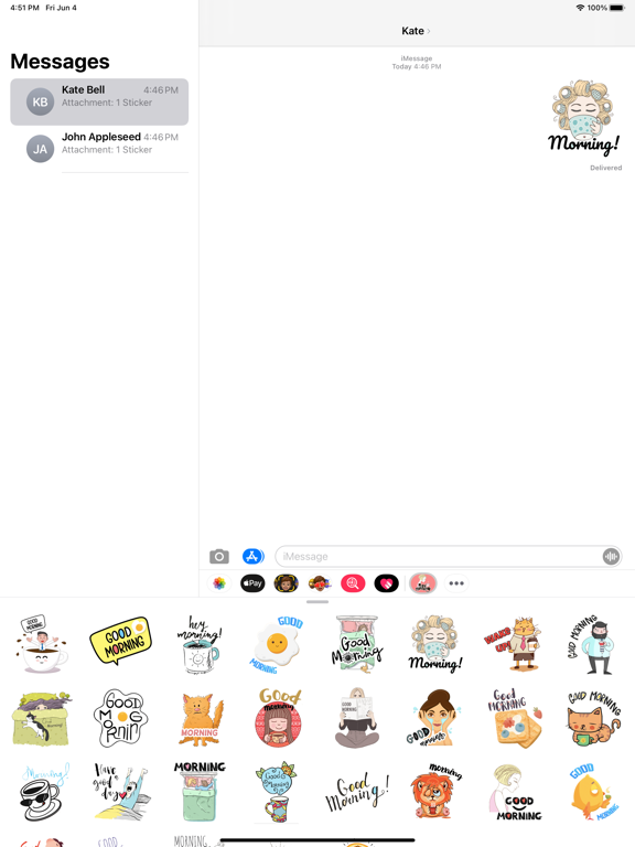 Screenshot #4 pour Happy Good Morning Stickers