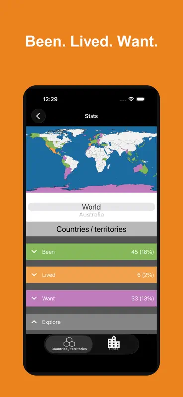 Countries Been: Visited Places screenshot 6 of 8