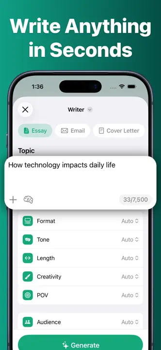 AI Essay Writer - PaperMateのスクリーンショット（2/7）