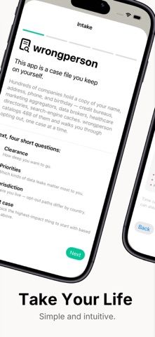WrongPerson iPhone screenshot