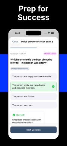 Police Exam Prep App Screenshot 2 of 8