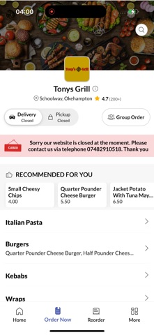 Tonys Grill. Screenshot 2 of 4