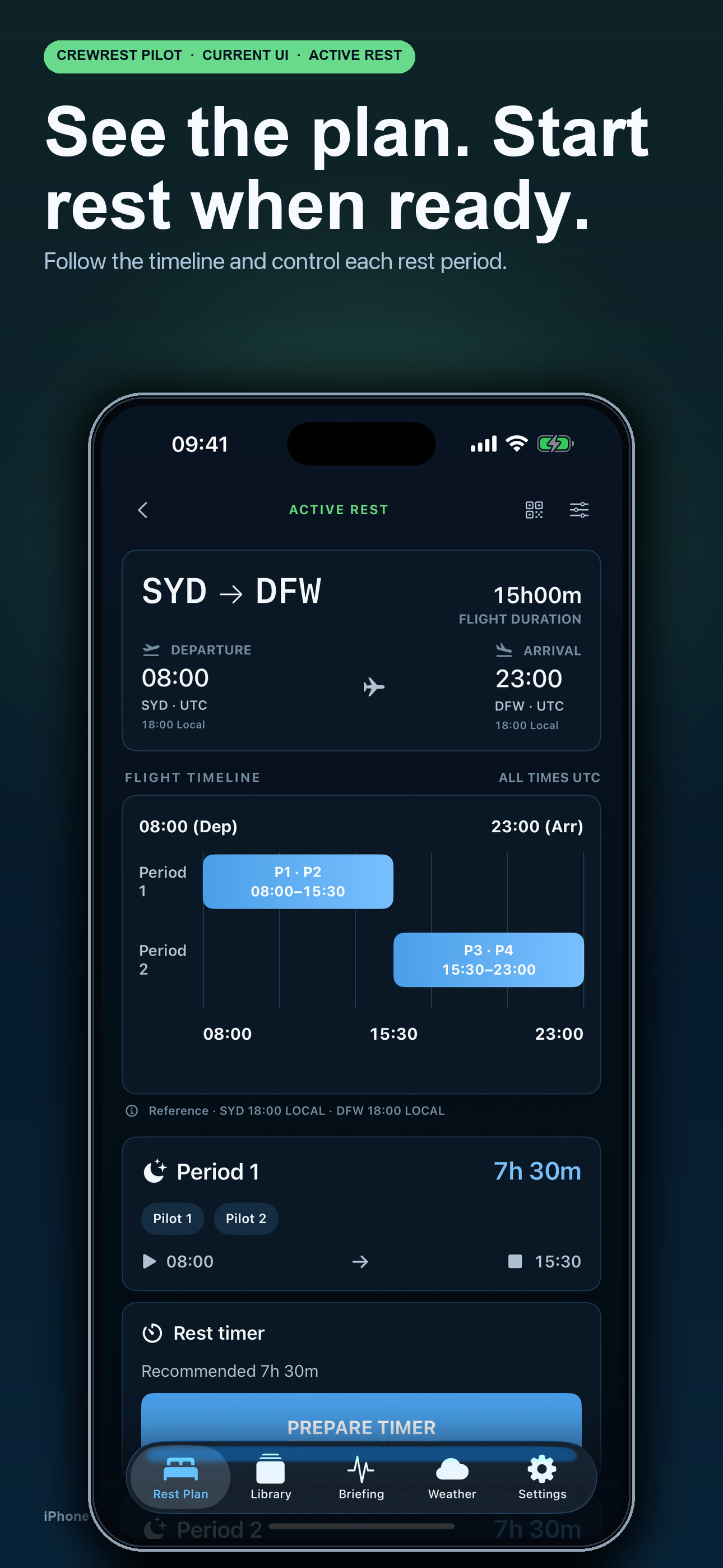 CrewRest Pilot screenshot 2
