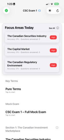 CSC Exam Prep iPhone screenshot