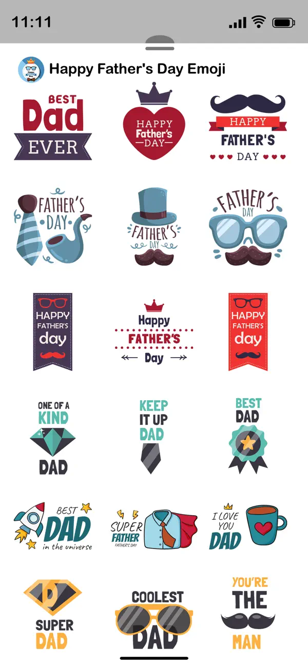 Screenshot #2 pour Happy Father's Day Emoji
