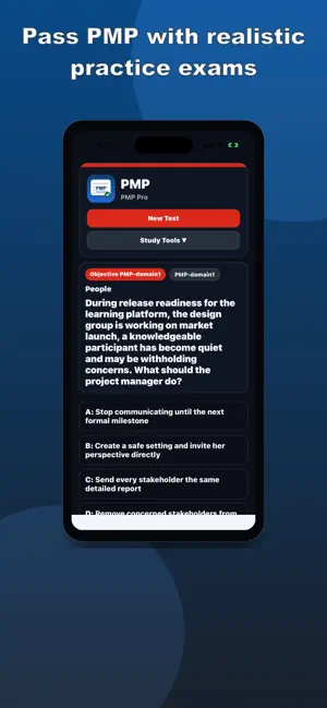 Project Manager Practice Test screenshot 1